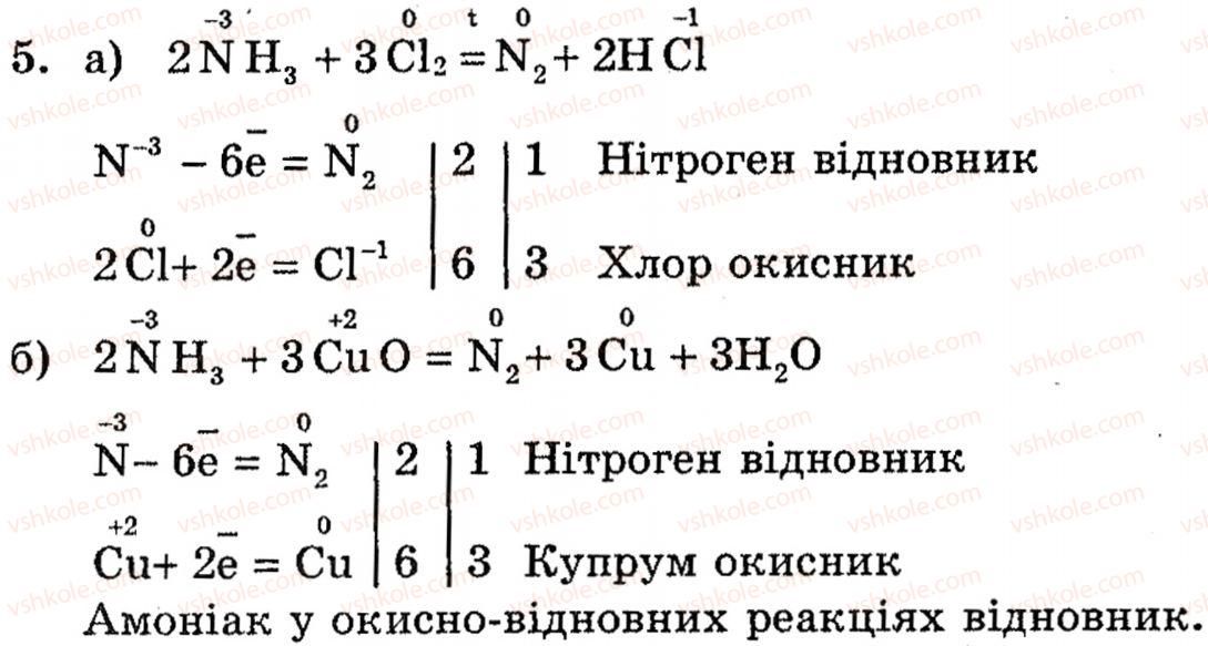 фото задание 5 - § 5. амоніак - розділ 1. неметалічні елементи, їх прості речовини і сполуки