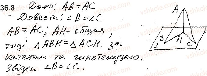 фото задание 8 - 36. кут між прямою та площиною - § 5. перпендикулярність у просторі