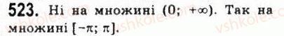 фото задание 523 - § 14. властивості і графіки тригонометричних функцій - алгебра і початки аналізу