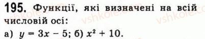 фото задание 195 - § 5. властивості функції - алгебра і початки аналізу