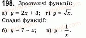 фото задание 198 - § 5. властивості функції - алгебра і початки аналізу