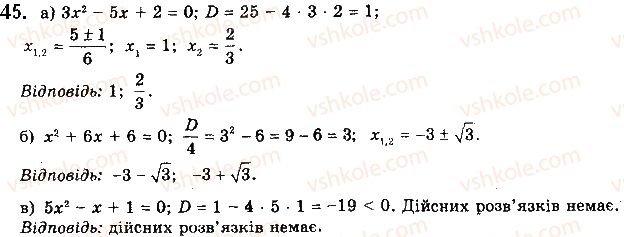 фото задание 45 - § 1. числові функції - розділ 1. функції, їхні властивості та графіки