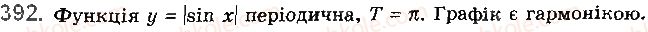 фото задание 392 - § 11. періодичні функції і гармонічні коливання - розділ 2. тригонометричні функції