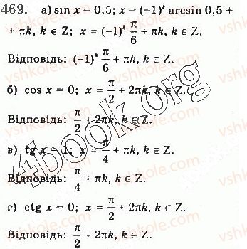 фото задание 469 - § 13. тригонометричні рівняння - розділ 2. тригонометричні функції