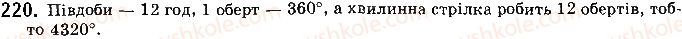 фото задание 220 - § 6. синус, косинус, тангенс і котангенс кута - розділ 2. тригонометричні функції
