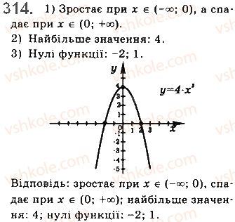 фото задание 314 - § 8. основні тригонометричні формули - розділ 2. тригонометричні функції