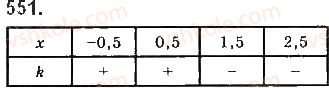 фото задание 551 - § 15. дотична до графіка функції. похідна - розділ 3. похідна та її застосування