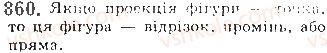 фото задание 860 - § 24. паралельне проектування - розділ 4. паралельність прямих і площин