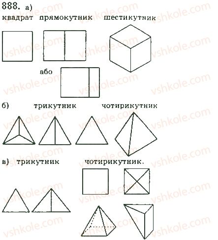 фото задание 888 - § 24. паралельне проектування - розділ 4. паралельність прямих і площин