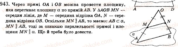 фото задание 943 - § 26. паралельність прямої і площини - розділ 4. паралельність прямих і площин