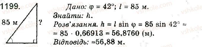 фото задание 1199 - § 33. вимірювання кутів у просторі - розділ 5. перпендикулярність прямих і площин у просторі