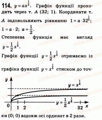 фото задание 114 - § 6. степеневі функції з раціональними показниками - розділ 1. функції, їхні властивості та графіки