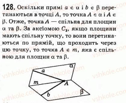 фото задание 128 - § 7. основні поняття й аксіоми стереометрії - розділ 2. паралельність прямих і площин