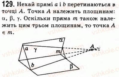 фото задание 129 - § 7. основні поняття й аксіоми стереометрії - розділ 2. паралельність прямих і площин