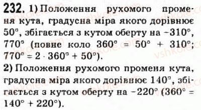 фото задание 232 - § 13. тригонометричні функції числового аргументу - розділ 3. тригонометричні функції