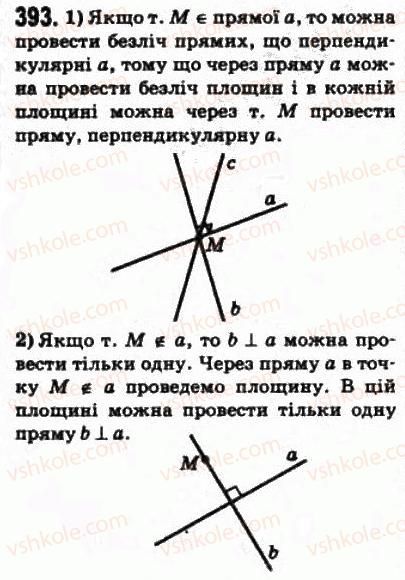 фото задание 393 - § 18. перпендикулярність прямої і плопщни - розділ 4. перпендикулярність прямих і площин