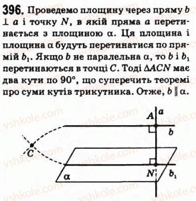 фото задание 396 - § 18. перпендикулярність прямої і плопщни - розділ 4. перпендикулярність прямих і площин