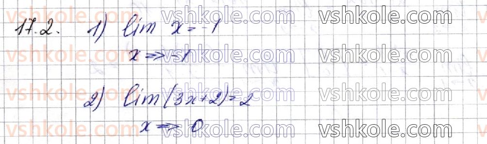 фото задание 2 - § 17. границя функції в точці - частина 1. алгебра
