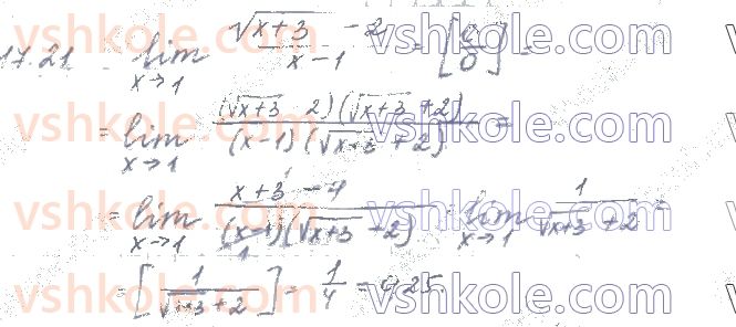 фото задание 21 - § 17. границя функції в точці - частина 1. алгебра