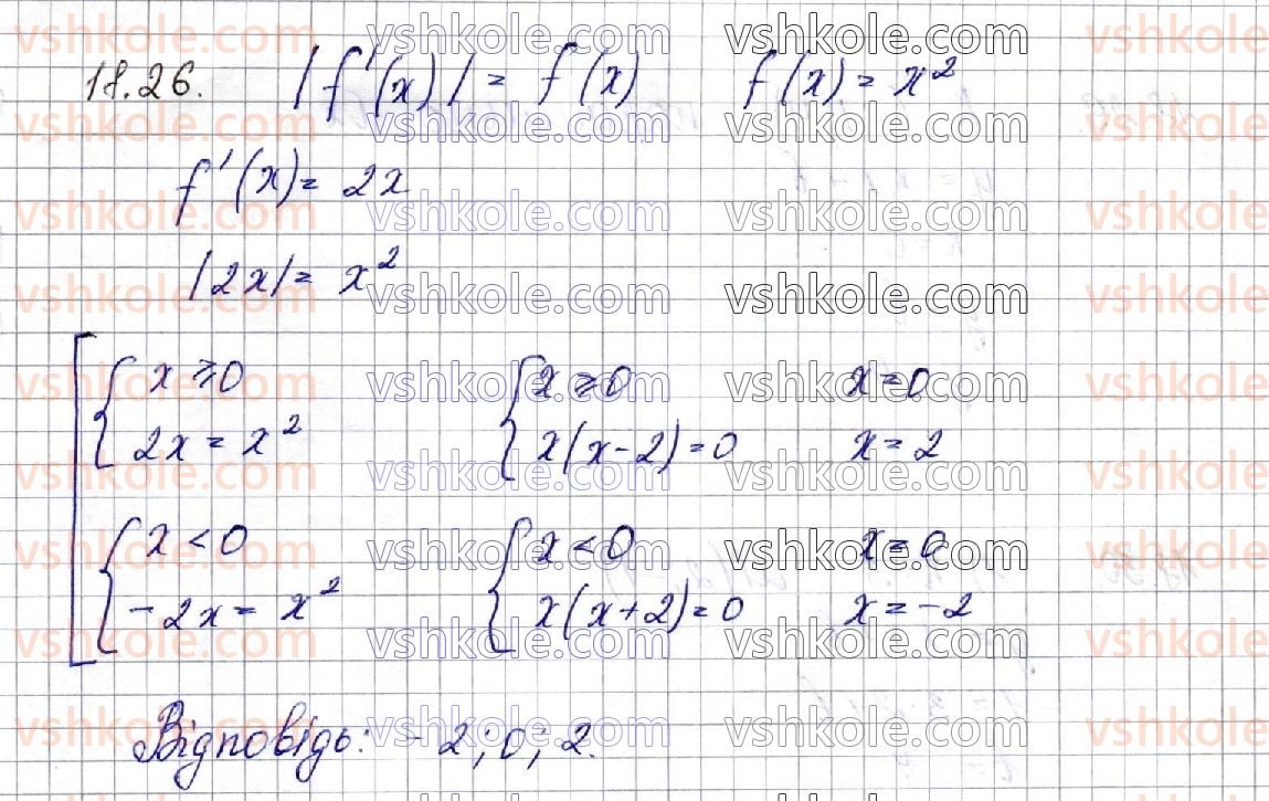 фото задание 26 - § 18. похідна функції. похідні найпростіших функцій - частина 1. алгебра