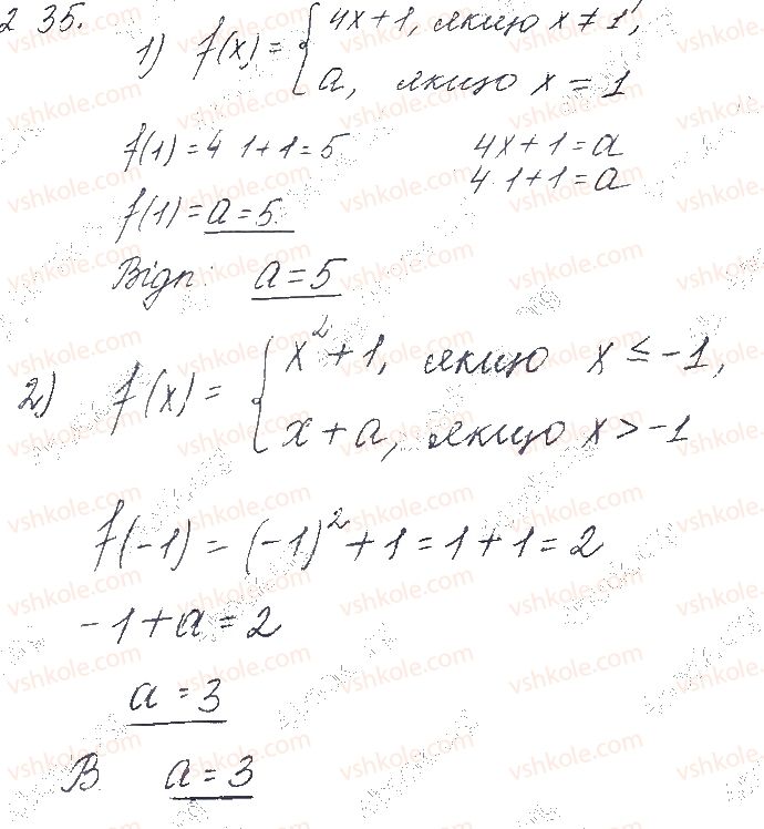 фото задание 35 - § 2. монотонність і неперервність функції. парні та непарні функції - частина 1. алгебра