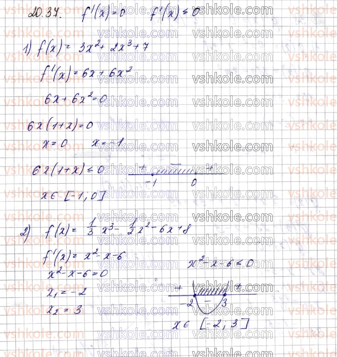 фото задание 37 - § 20. правила диференціювання. таблиця похідних - частина 1. алгебра