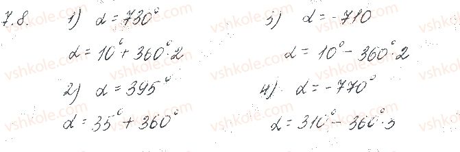 фото задание 8 - § 7. синус, косинус, тангенс і котангенс кута - частина 1. алгебра