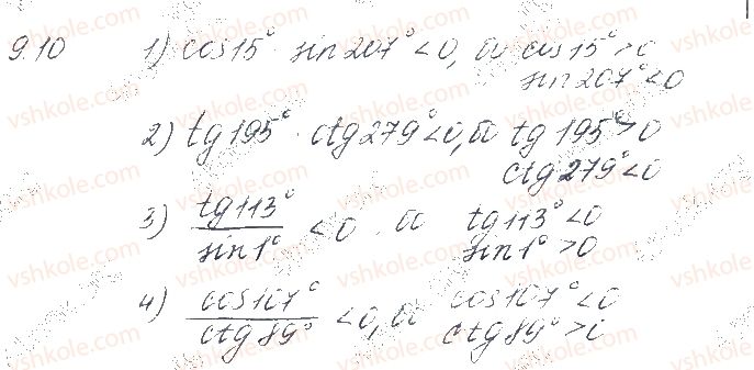 фото задание 10 - § 9. властивості тригонометричних функцій - частина 1. алгебра