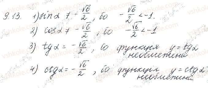 фото задание 13 - § 9. властивості тригонометричних функцій - частина 1. алгебра