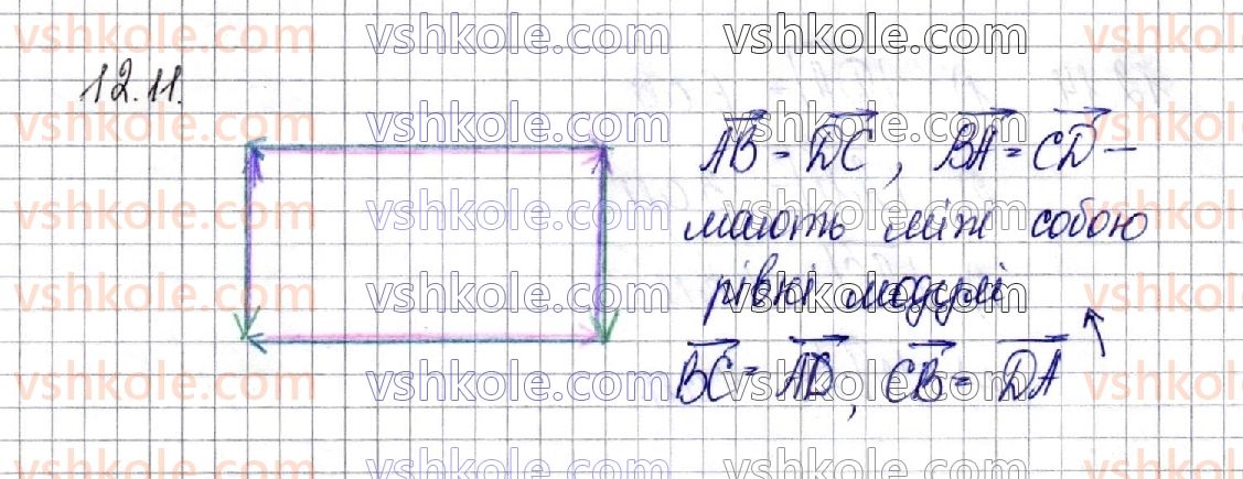 фото задание 11 - § 12. вектори у просторі. дії з векторами - частина 2. геометрія