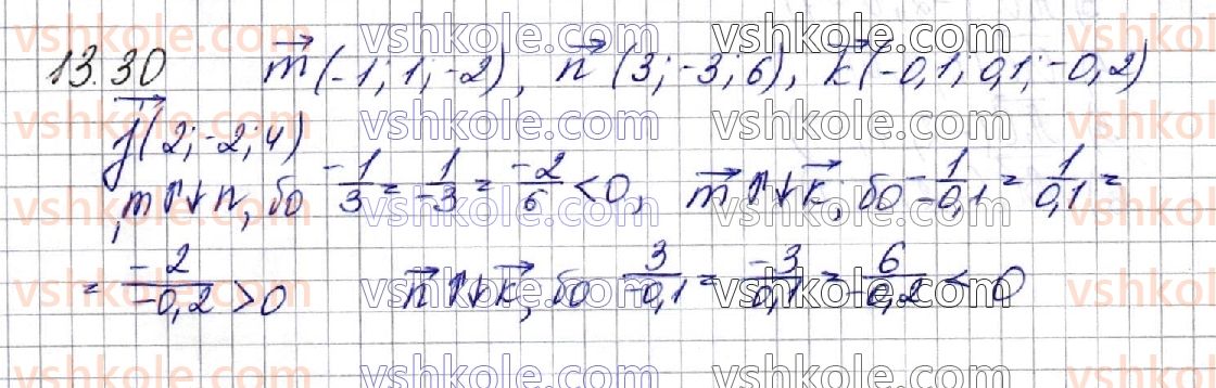 фото задание 30 - § 13. координати вектора. дії над векторами, які задано координатами - частина 2. геометрія