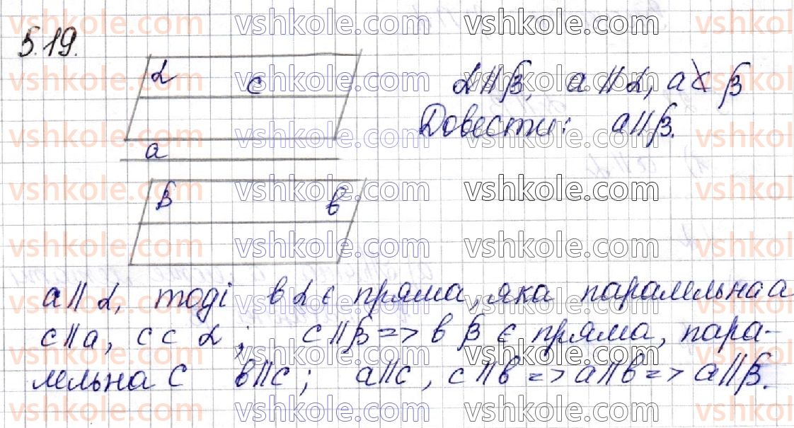 фото задание 19 - § 5. паралельність площин - частина 2. геометрія