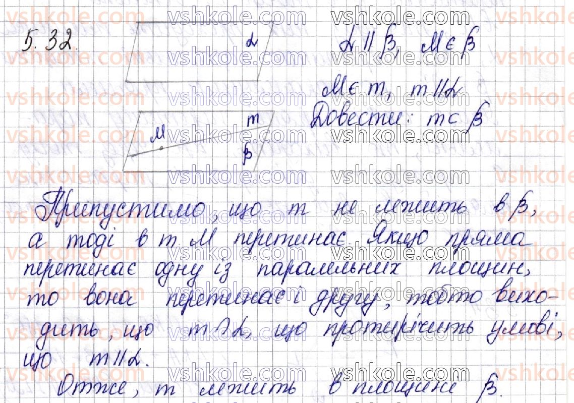 фото задание 32 - § 5. паралельність площин - частина 2. геометрія