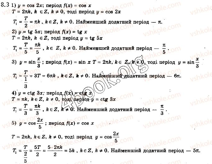 фото задание 3 - § 8. властивості тригонометричних функцій - алгебра і початки аналізу