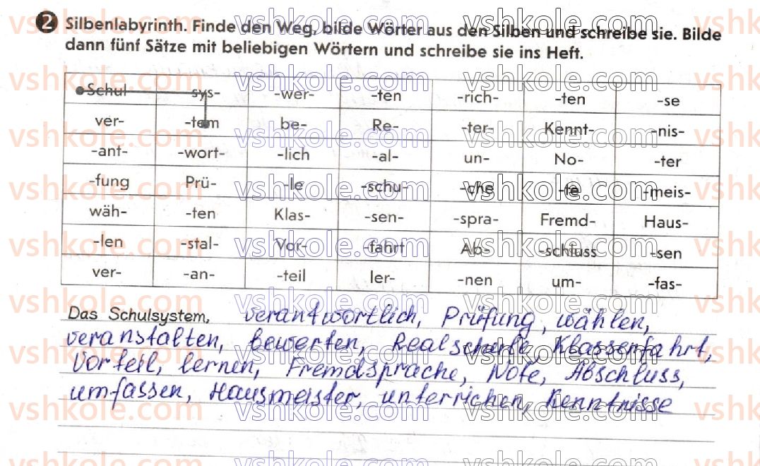 фото задание 2 - stunden 20-21 - lektion 2. das schulleben