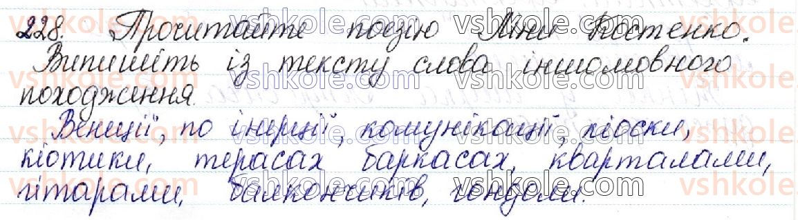 фото задание 228 - 30. лексика української мови за походженням - лексикологія української мови