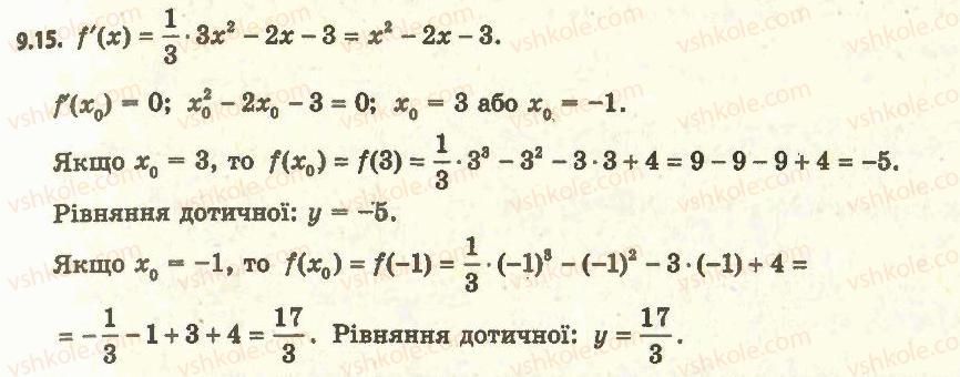 фото задание 15 - 9. рівняння дотичної - § 1. похідна та її застосування