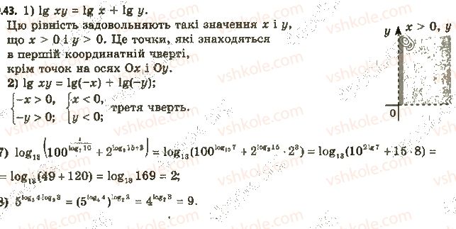 фото задание 43 - 4. логарифм і його властивості - § 1. показникова та логарифмічна функції