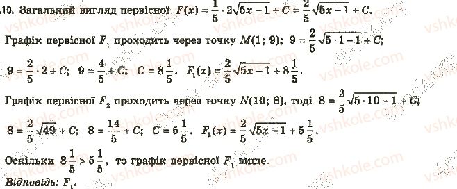 фото задание 10 - 10. правила знаходження первісної - § 2. інтеграл і його застосування