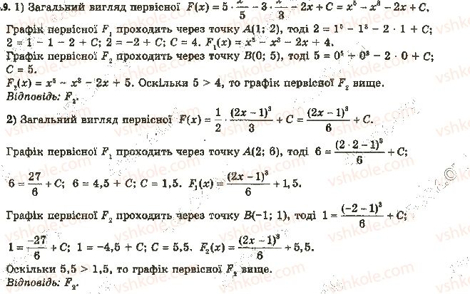 фото задание 9 - 10. правила знаходження первісної - § 2. інтеграл і його застосування