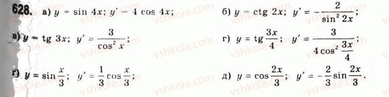 фото задание 628 - § 16. похідна складеної функції