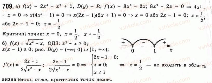 фото задание 709 - § 18. застосування похідної до дослідження функцій