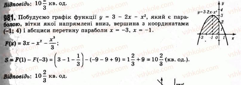 фото задание 981 - § 26. первісна і площа підграфіка