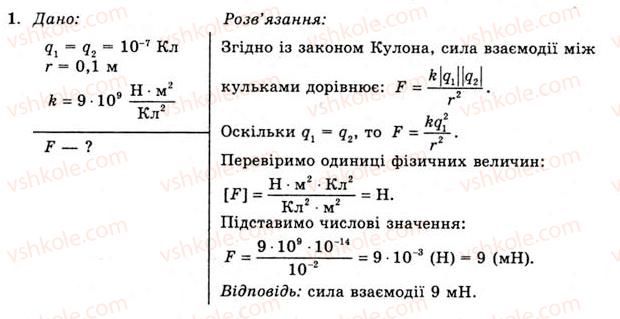 фото задание 1 - вправа 3 - § 6. закон кулона - розділ 1. електричне поле та струм