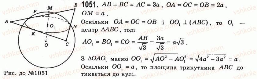 фото задание 1051 - § 27. куля та сфера - розділ 3. тіла обертання