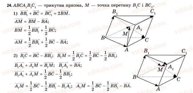 фото задание 24 - § 5. алгебра векторів - розділ 1. координати, вектори, геометричні перетворення у просторі