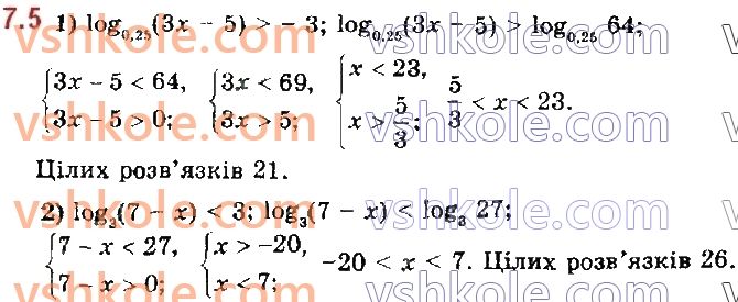 фото задание 5 - 7. логарифмічні нерівності - алгебра. § 1. показникова та логарифмічна функції
