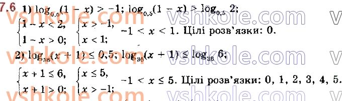 фото задание 6 - 7. логарифмічні нерівності - алгебра. § 1. показникова та логарифмічна функції