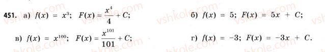 фото задание 451 - § 13. первісна - розділ 3. інтеграл та його застосування