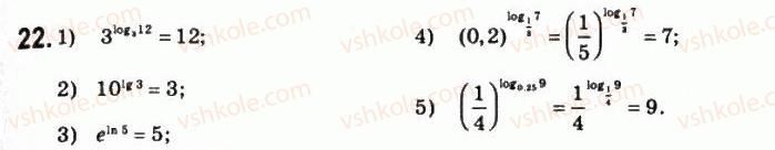 фото задание 22 - § 2. логарифми та їхнє застосування - розділ 1. показникова та логарифмічна функції